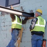 Steel beam installation