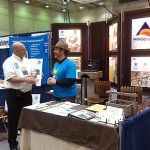 Chaden Halfhill at Indigo Dawn booth, Main Streets Conference