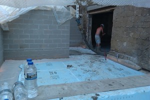 HOT day for pouring concrete