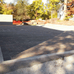 Newly added permeable paver parking lot.